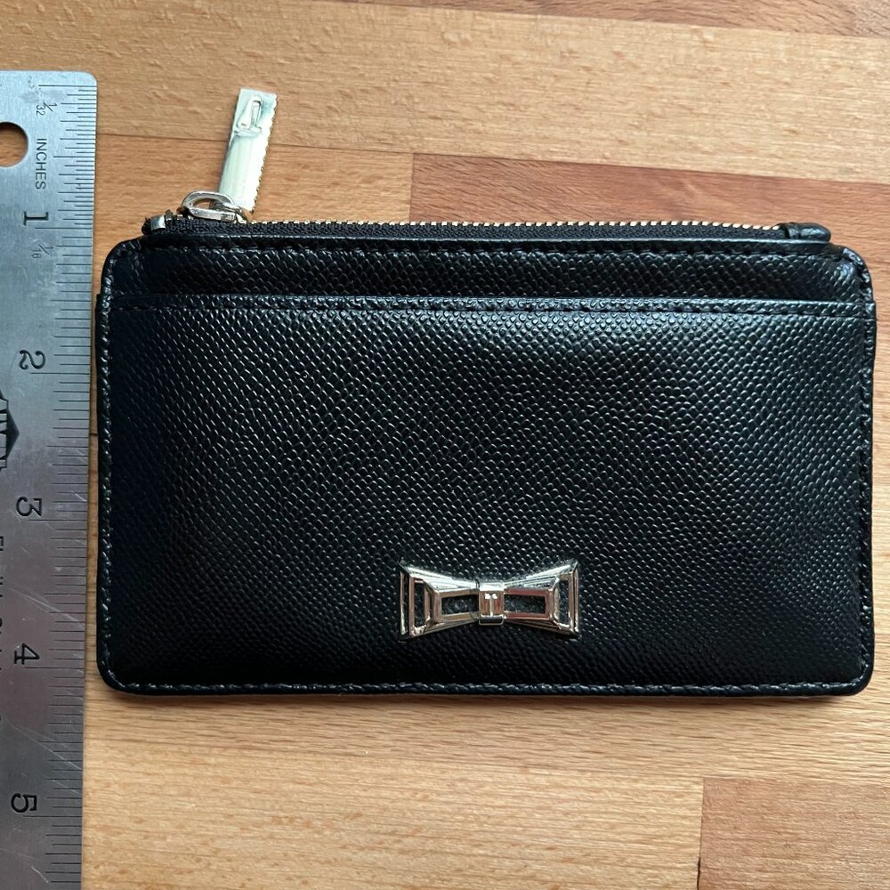 Ted Baker Black Metal Bow Card and Coin Wallet - Picture 2 of 9